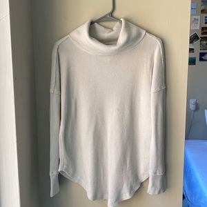 White Anthropology Loose Turtleneck Sweater
